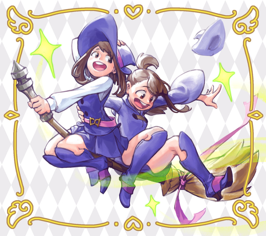 uraraka ochaco and kagari atsuko (boku no hero academia and 1 more) drawn by fellow