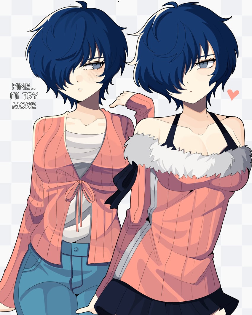 yuuki makoto and takeba yukari (persona and 2 more) drawn by bobamiruku