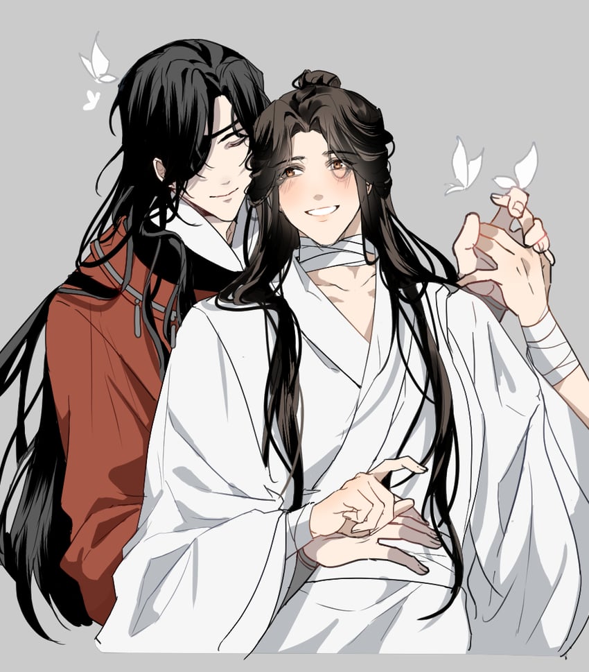 xie lian and hua cheng (tianguan cifu) drawn by ronpu_cooing