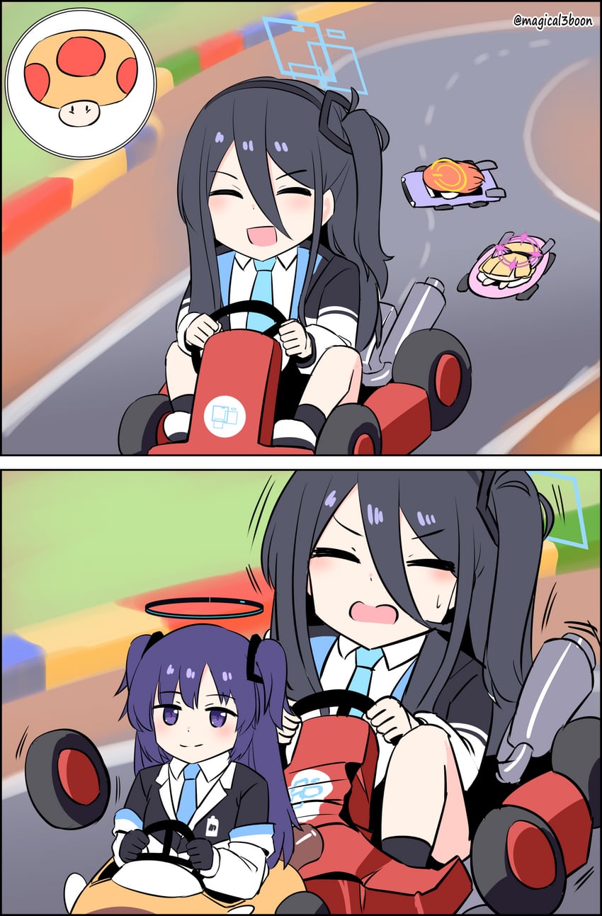 yuuka, aris, momoi, and yuzu (blue archive and 2 more) drawn by threeboon