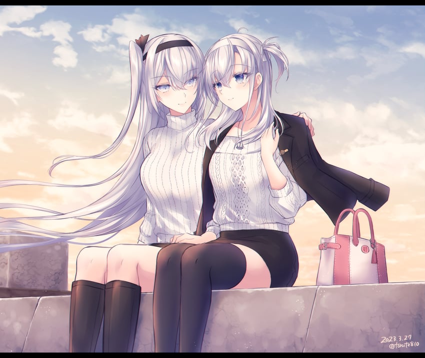 suzutsuki and fuyutsuki (kantai collection) drawn by kabocha_torute