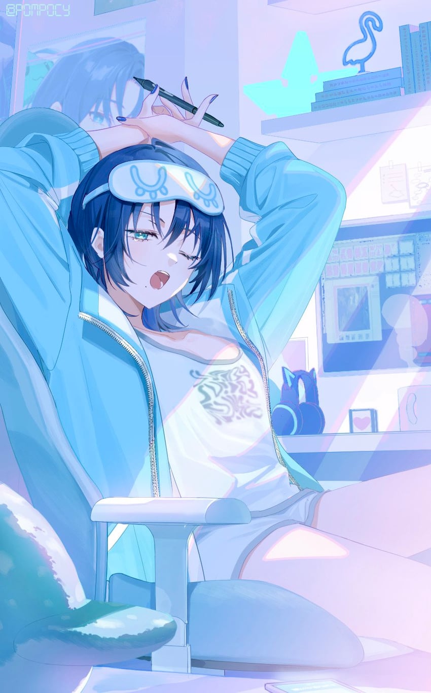 hiodoshi ao (hololive and 1 more) drawn by pompocy