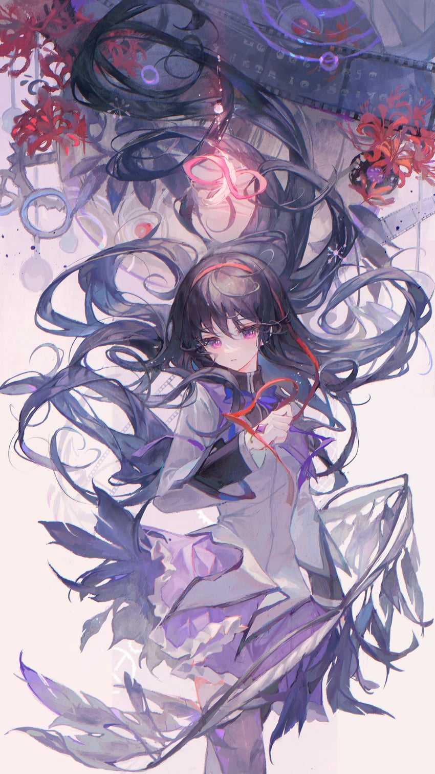 akemi homura (mahou shoujo madoka magica) drawn by maccha_(mochancc)