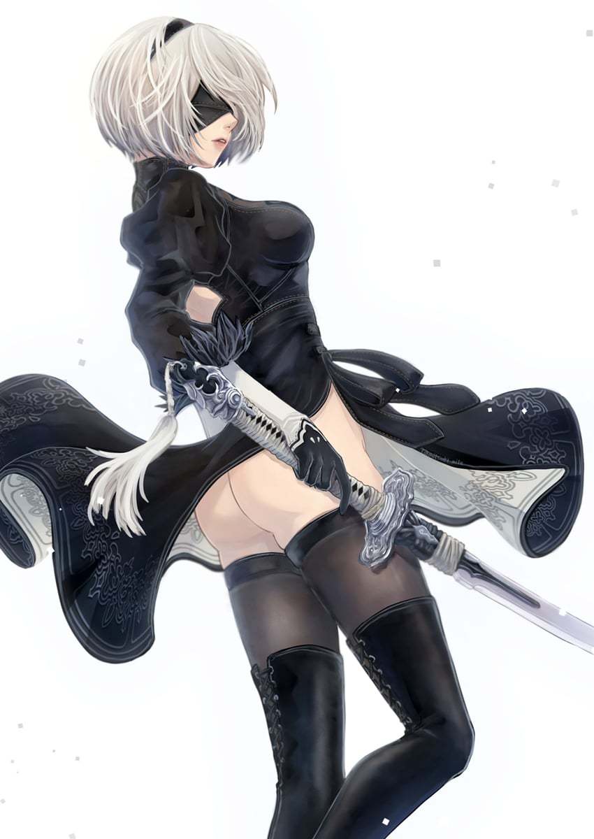2b (nier and 1 more) drawn by mitsuki_nite