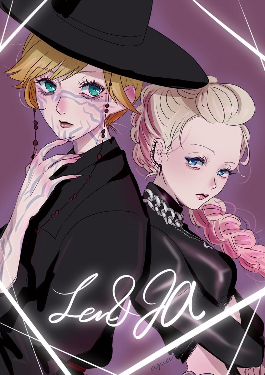kagamine len, ia, rumi, and jinu (vocaloid and 1 more) drawn by aquarim_(aquarim000)