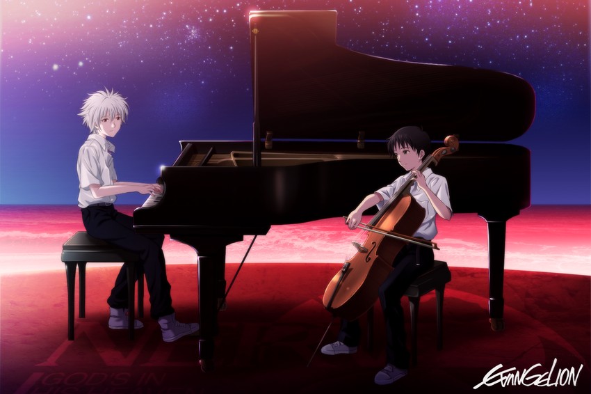 ikari shinji and nagisa kaworu (neon genesis evangelion and 2 more) drawn by shian_(my_lonly_life.)