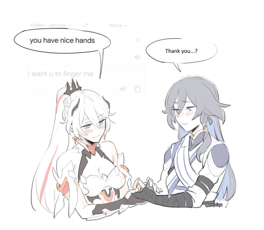 kiana kaslana and fu hua (honkai and 2 more) drawn by maiqo