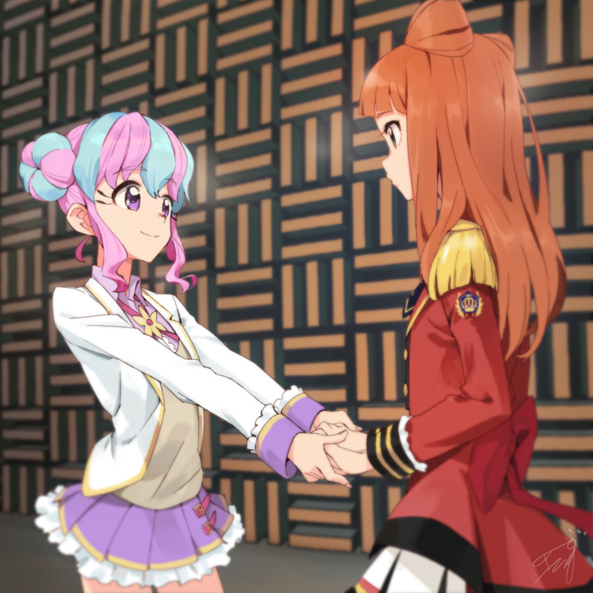 saotome ako and hanazono kirara (aikatsu! and 1 more) drawn by tugo