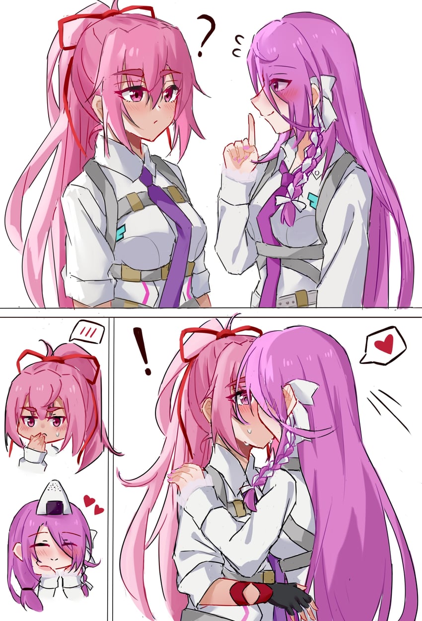 kura satomi and tsukishiro monaka (heaven burns red) drawn by lidce