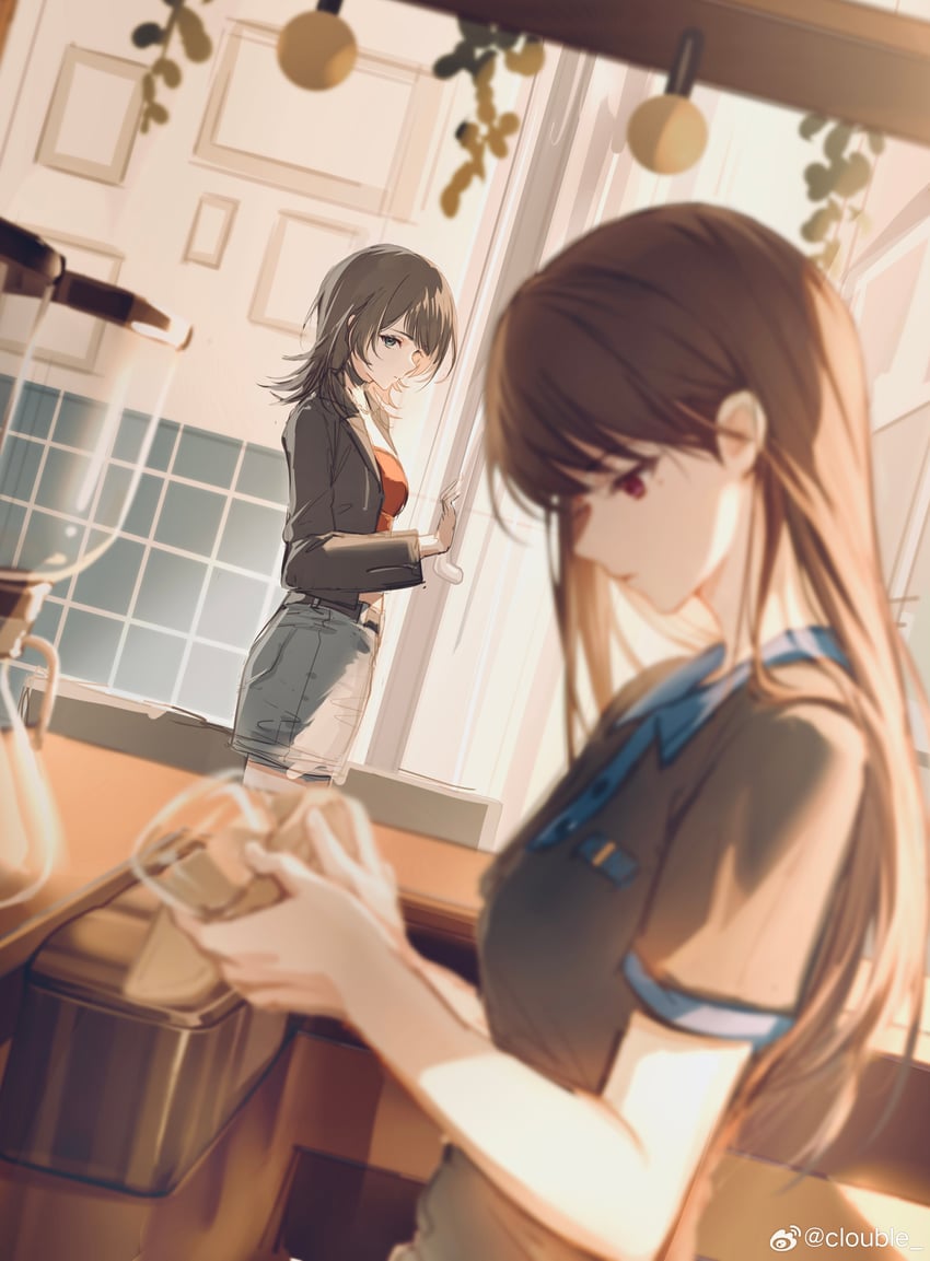 shiina taki and yahata umiri (bang dream! and 1 more) drawn by clouble