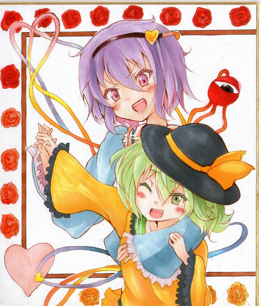 komeiji koishi and komeiji satori (touhou) drawn by edaman