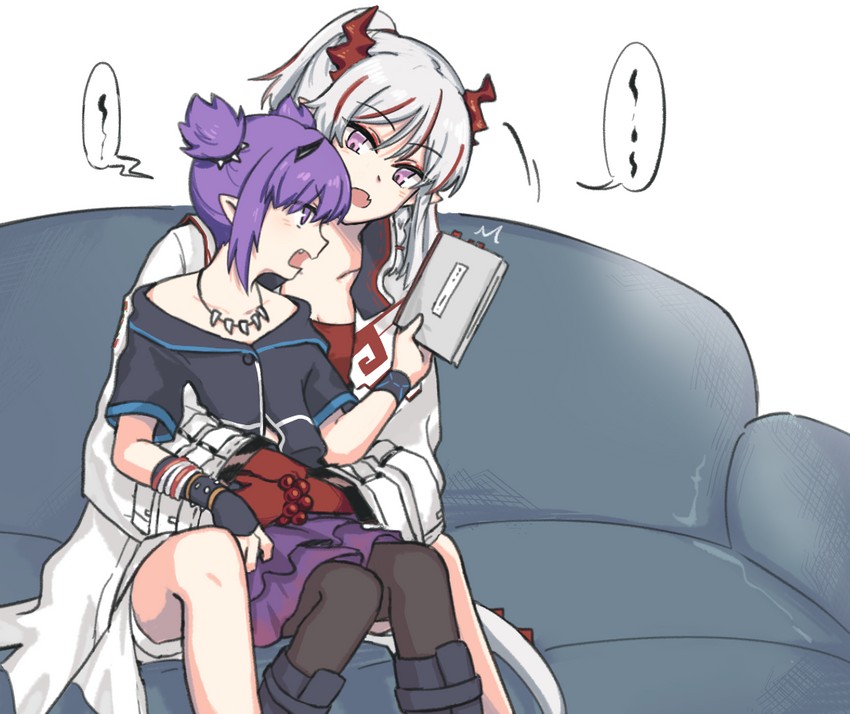 nian and lava (arknights) drawn by mabing