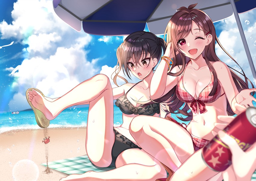 yumemi riamu, sunazuka akira, and tsujino akari (idolmaster and 2 more) drawn by sutoroa