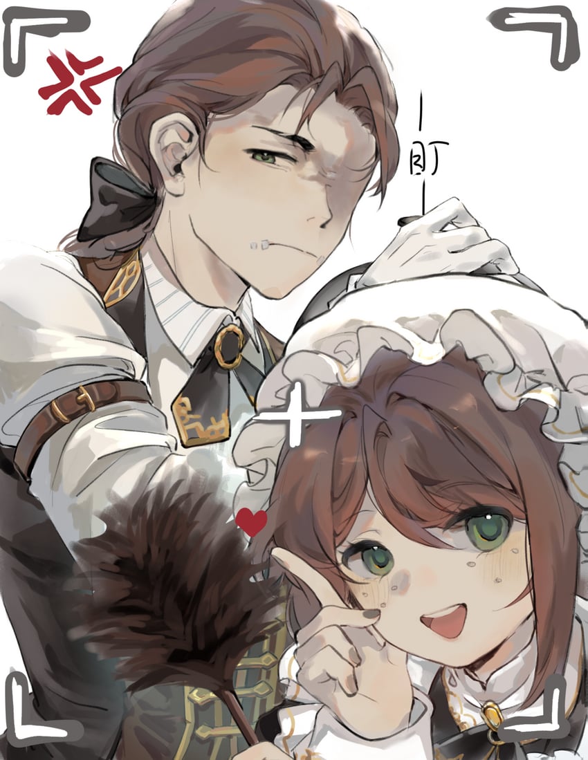 emma woods and naib subedar (identity v) drawn by shang_bu