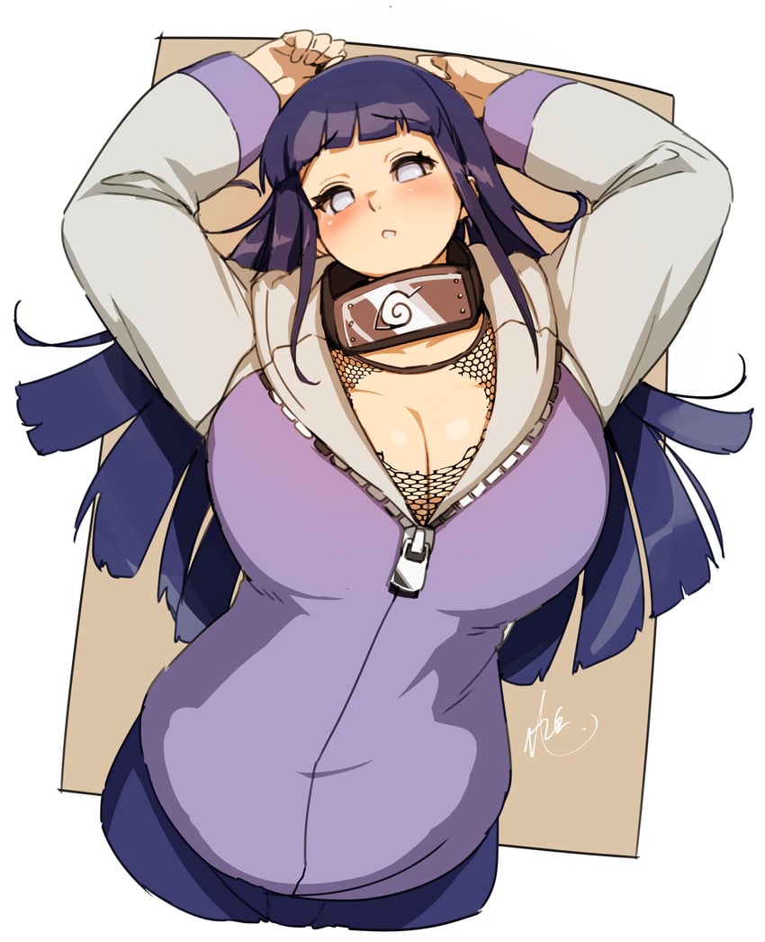 hyuuga hinata (naruto and 1 more) drawn by naze