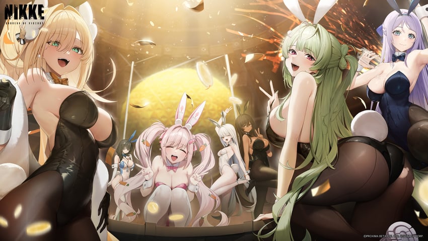 alice, noir, blanc, soda, rupee, and 2 more (goddess of victory: nikke) drawn by jam_(nandade)