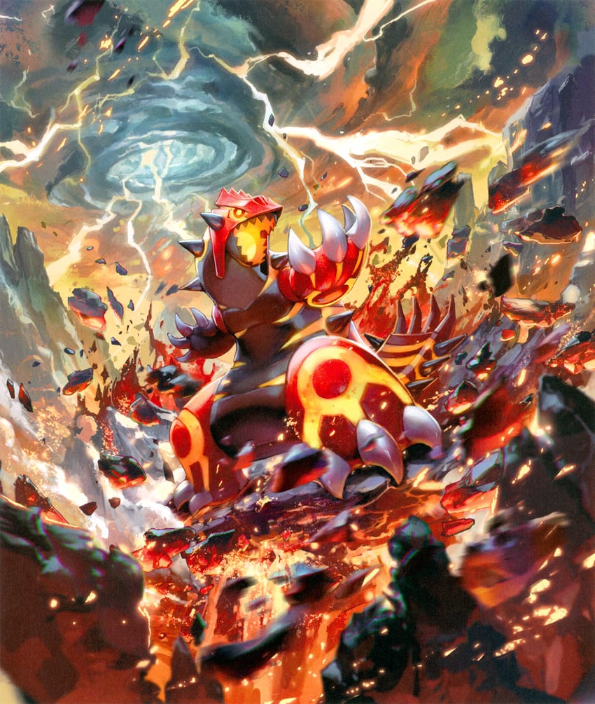 groudon and primal groudon (pokemon and 1 more) drawn by murayama_ryota