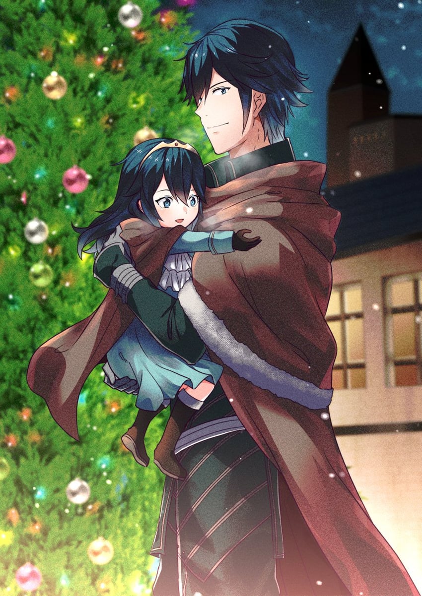 lucina and chrom (fire emblem and 1 more) drawn by ameno_(a_meno0)
