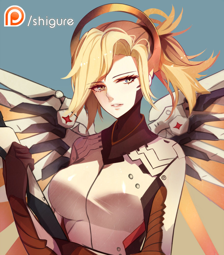 mercy (overwatch and 1 more) drawn by shigure_s