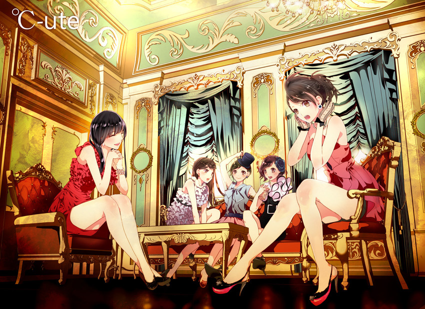 yajima maimi, suzuki airi, okai chisato, nakajima saki, and hagiwara mai (real life and 2 more) drawn by watanabe_yuuna