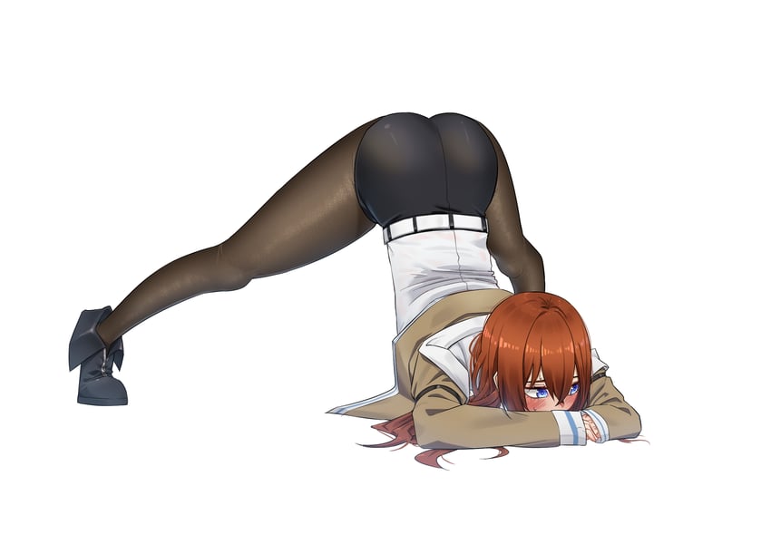 makise kurisu (science adventure and 1 more) drawn by daguofan