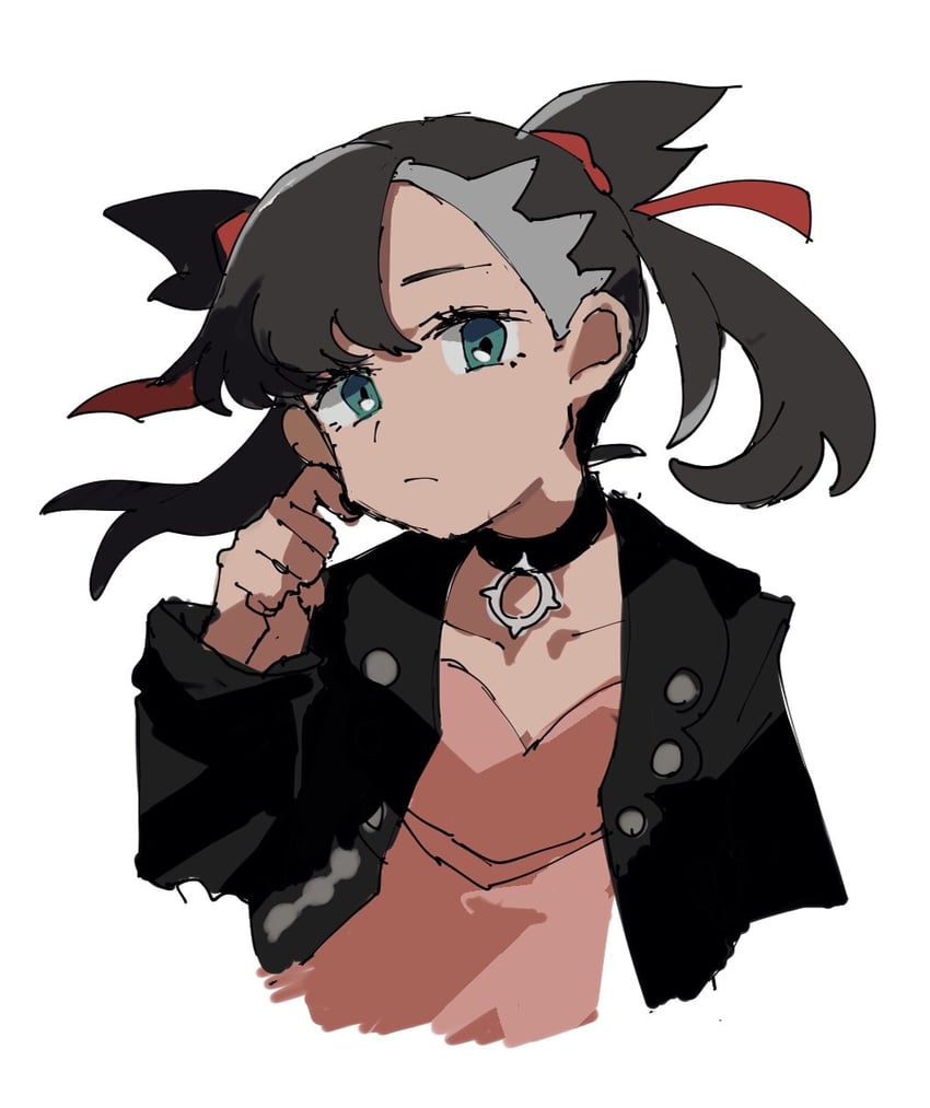 marnie (pokemon and 1 more) drawn by shichibee_(stm_mimi)
