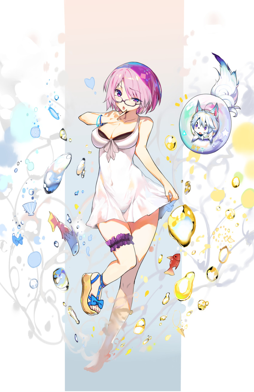 mash kyrielight and fou (fate and 1 more) drawn by htt_(qwe87851618)