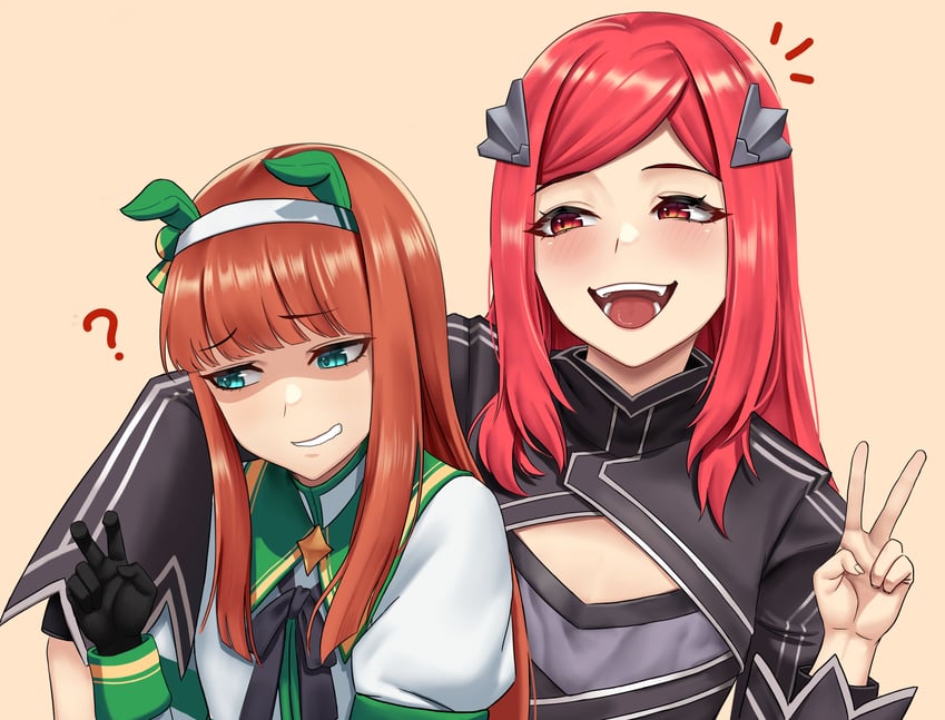 silence suzuka and night angel (umamusume and 1 more) drawn by stmoon
