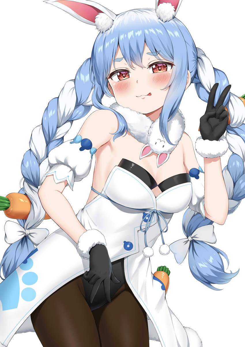 usada pekora and don-chan (hololive) drawn by nedia_(nedia_region)