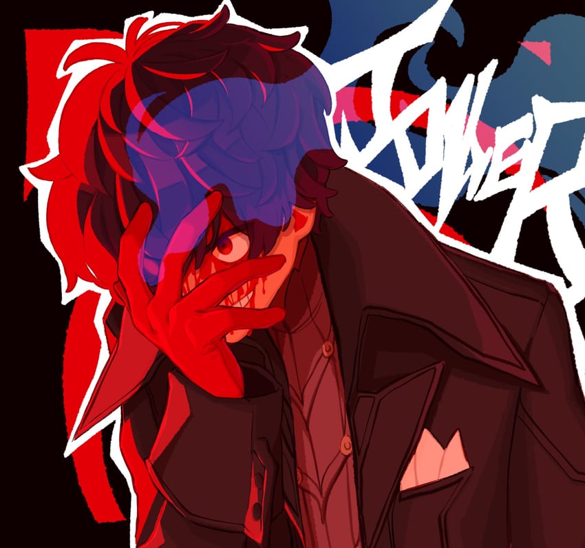amamiya ren and joker (persona and 1 more) drawn by yuusuke_(yyy_xp)