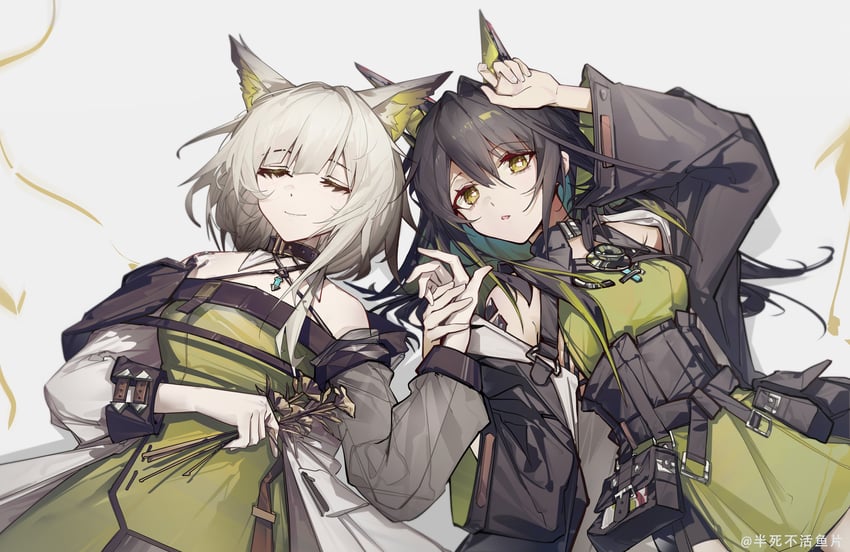 kal'tsit and mon3tr (arknights) drawn by bansibuhuo_yu_pian