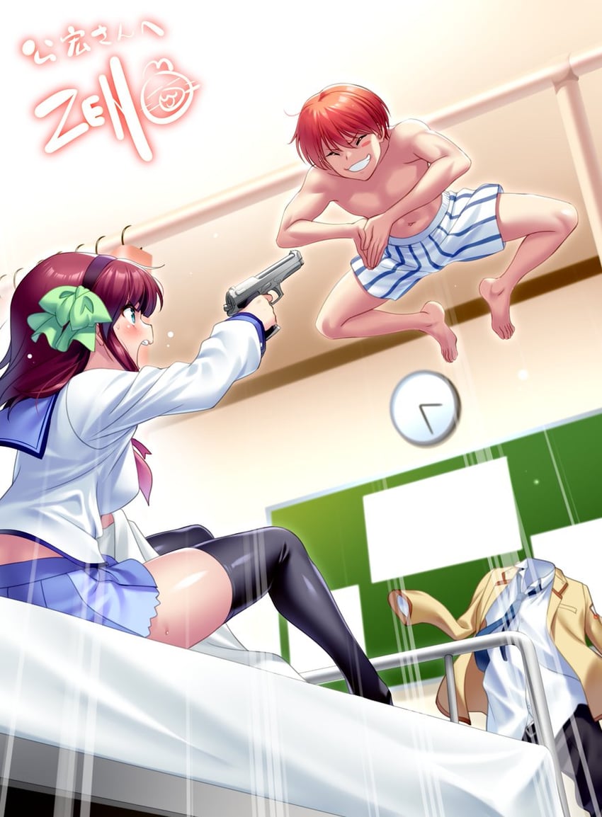 nakamura yuri and otonashi yuzuru (angel beats! and 1 more) drawn by zen_(kamuro)