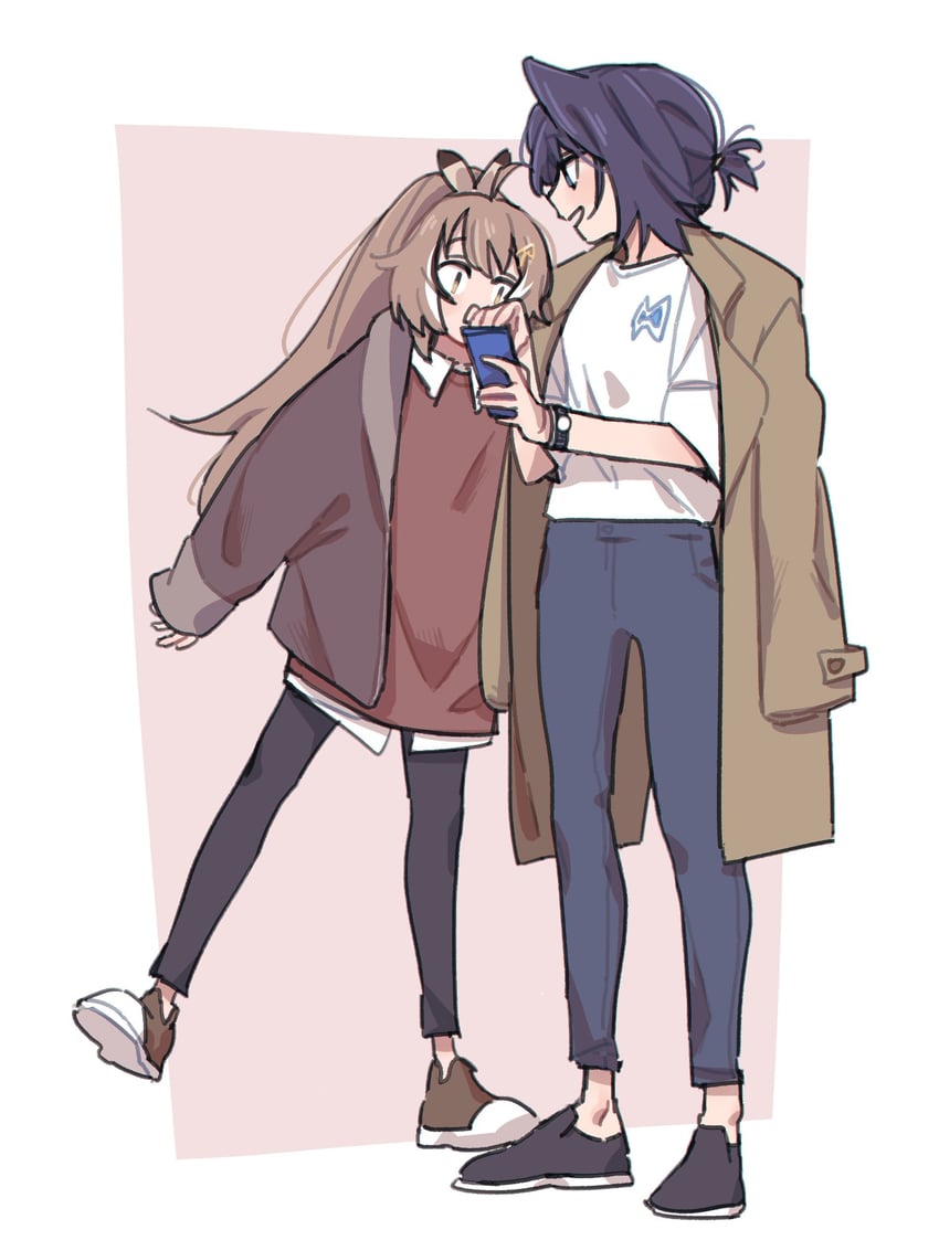 ouro kronii and nanashi mumei (hololive and 1 more) drawn by anco_(platanity)