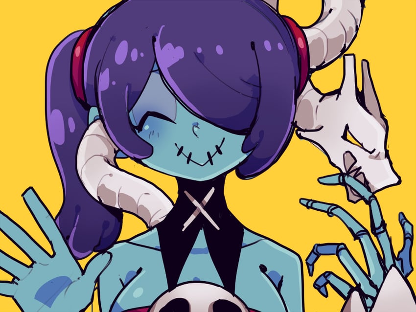 squigly and leviathan (skullgirls) drawn by sheep_(ss-she-ep)
