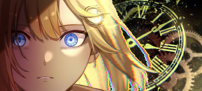 watson amelia (hololive and 1 more) drawn by rakku_(rkrmz0n)