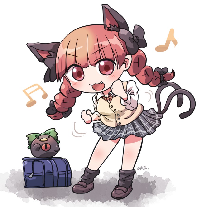 kaenbyou rin and reiuji utsuho (touhou) drawn by rokugou_daisuke