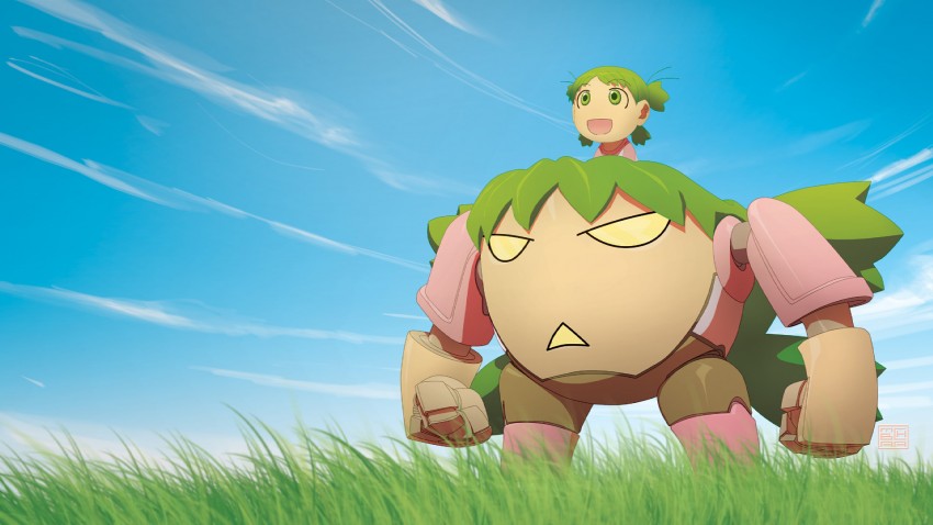 koiwai yotsuba and lagann (tengen toppa gurren lagann and 1 more) drawn by chamba