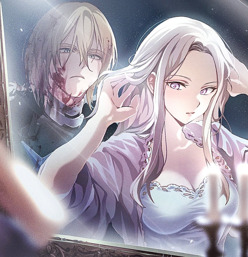 edelgard von hresvelg and dimitri alexandre blaiddyd (fire emblem and 1 more) drawn by soma_otakuu