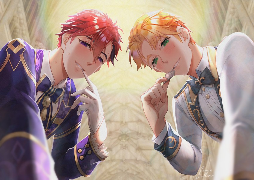roi and kibera (king's raid) drawn by swa_(swallow165)