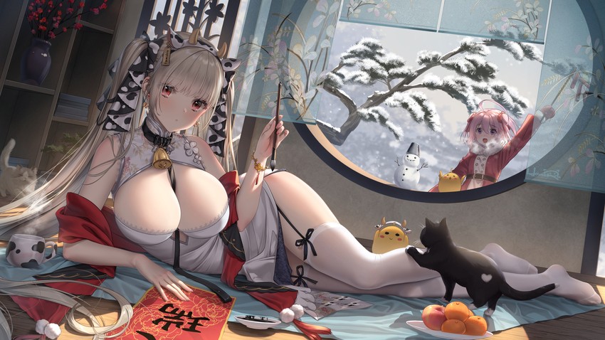 manjuu, formidable, and saratoga (azur lane) drawn by haneru