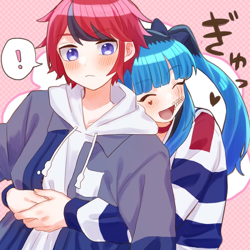 sumino takumi and amemiya darumi (the hundred line -last defense academy-) drawn by momo_(momo_2muco)