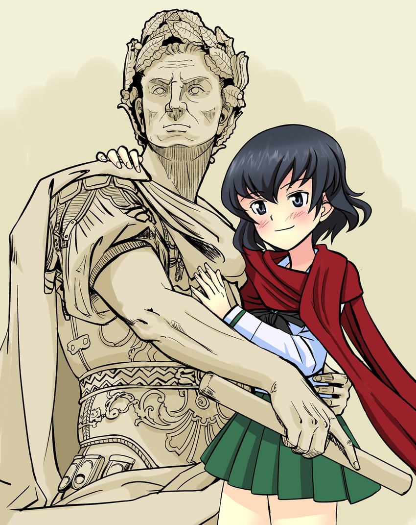 caesar and julius caesar (girls und panzer) drawn by youei_(maiko)