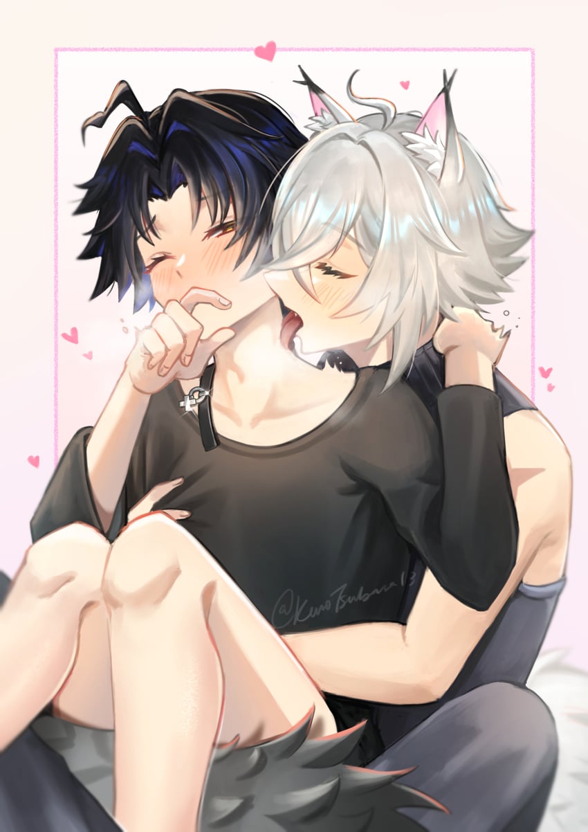 asaba harumasa and seth lowell (zenless zone zero) drawn by kuro_tsubasa