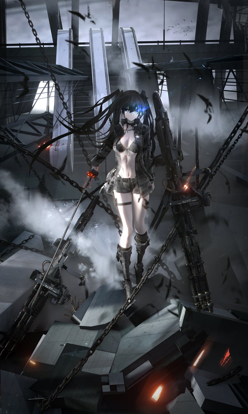 black rock shooter (black rock shooter) drawn by cell_(acorecell)