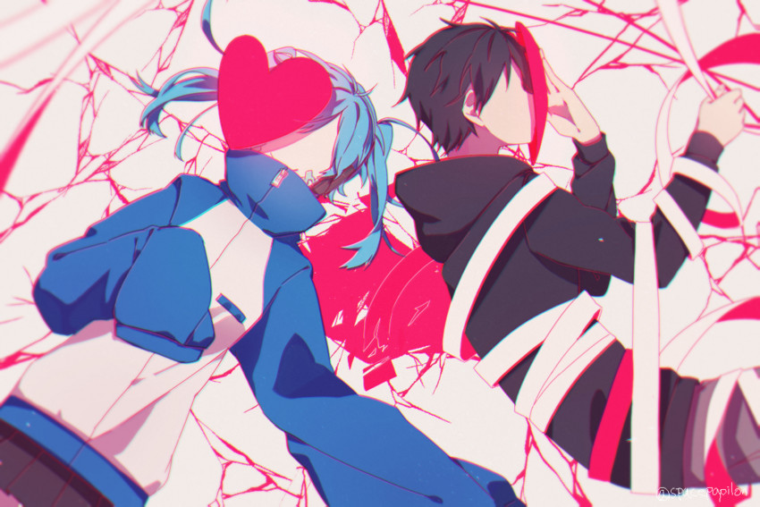 kisaragi shintarou and ene (kagerou project and 1 more) drawn by hisu_(hiss_1107)