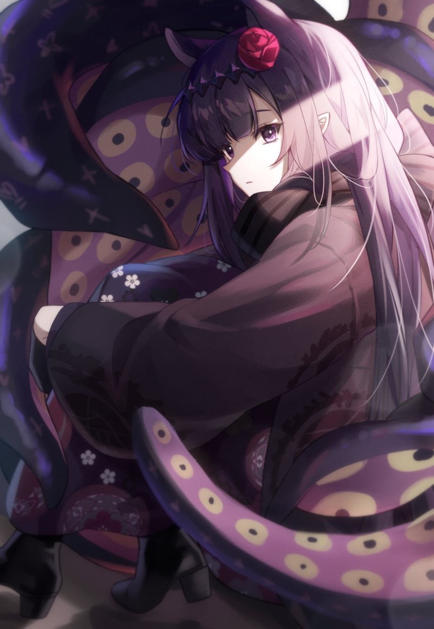 ninomae ina'nis (hololive and 1 more) drawn by cac_pp