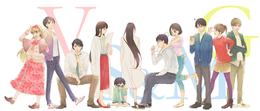 nishinosono moe, magata shiki, saikawa souhei, takanashi nerina, kaguyama murasakiko, and 6 more (subete ga f ni naru and 3 more) drawn by heavenly_win