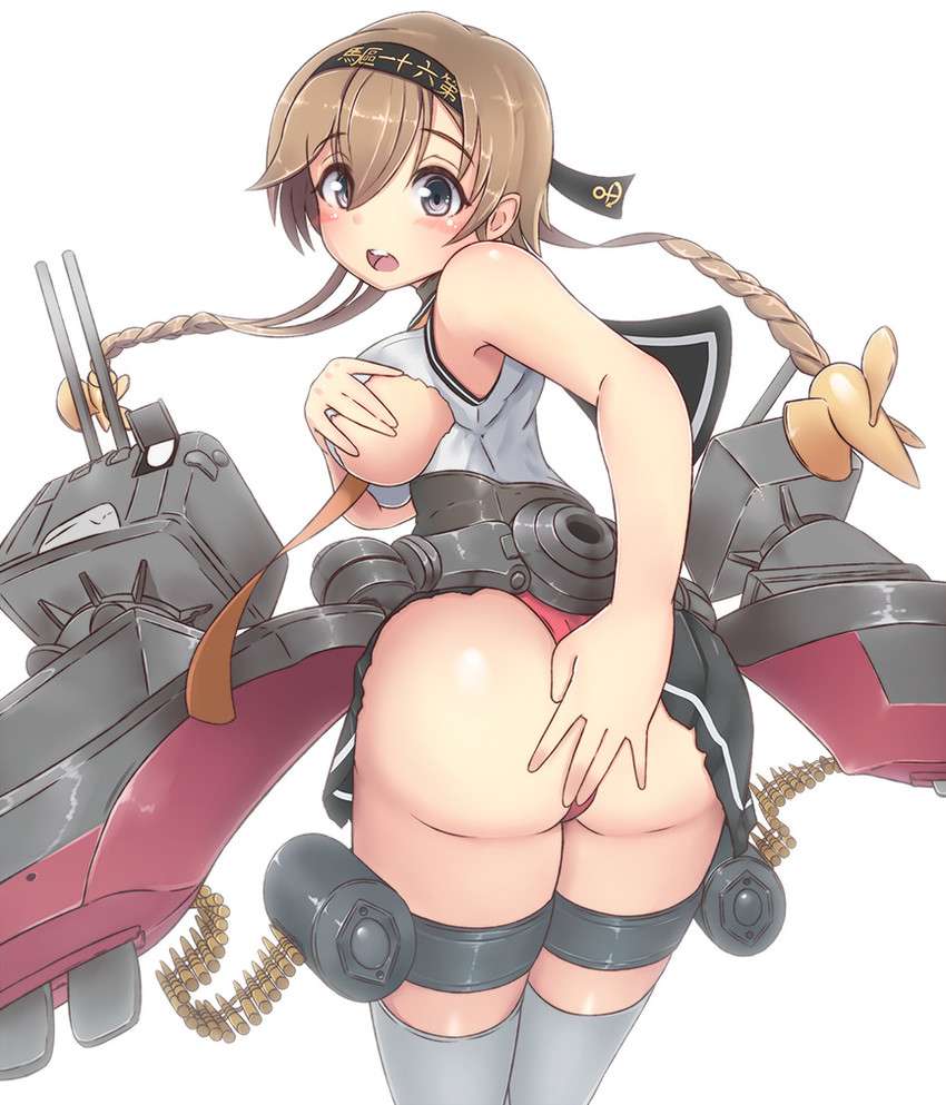 teruzuki and chou-10cm-hou-chan (kantai collection) drawn by beriko_(dotera_house)