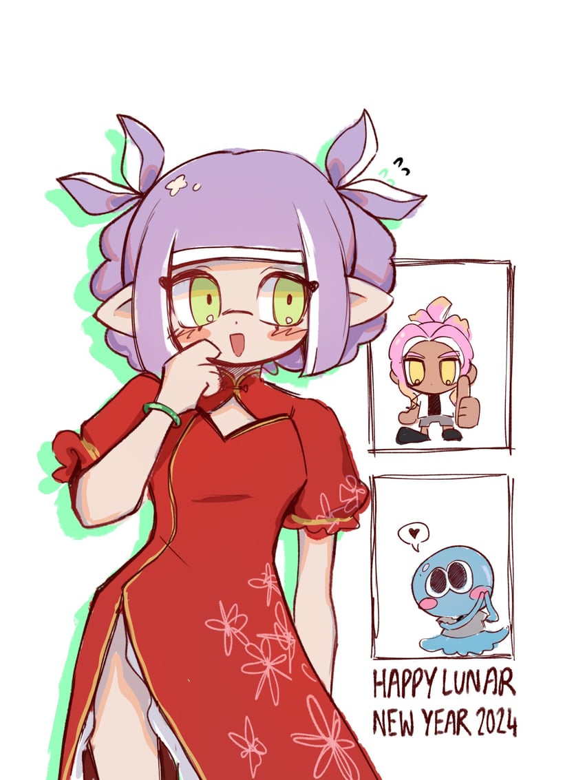 inkling player character, inkling girl, and jellyfish (splatoon and 1 more) drawn by j_ynwq