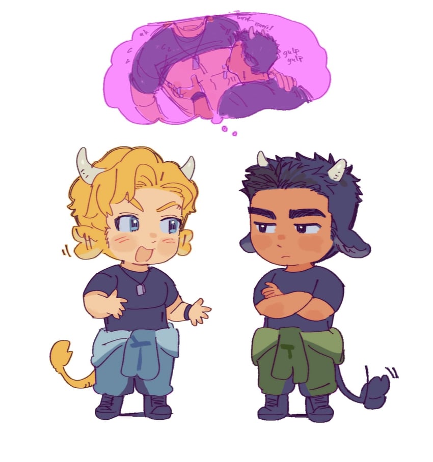 ao isami and lewis smith (yuuki bakuhatsu bang bravern) drawn by fried_eggg